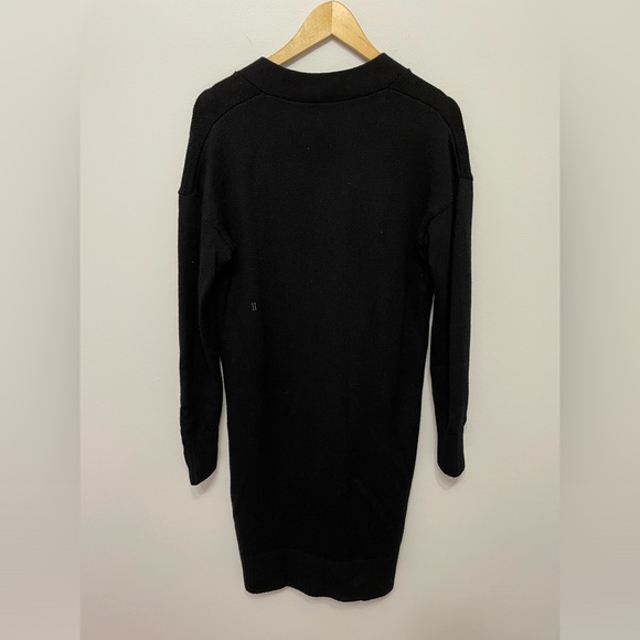 Kit & Ace Women's Chunky Merino Sweater Dress in Black - Picture 2 of 12